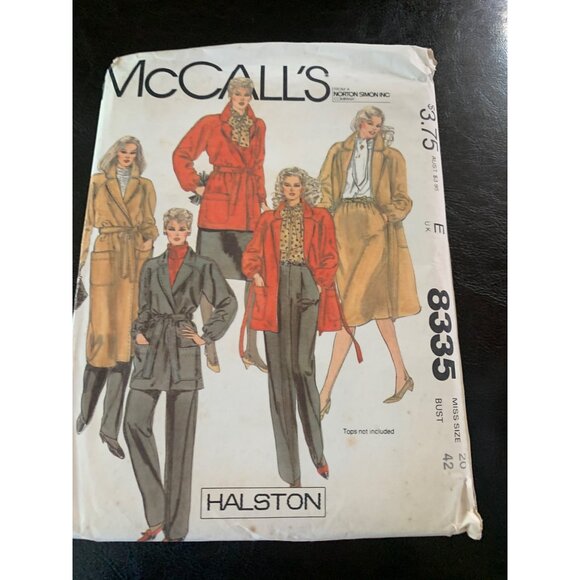 McCall's Misses Coat Jacket Skirt Pant Sewing Pattern Sz 20 8335 - Uncut - Picture 9 of 9